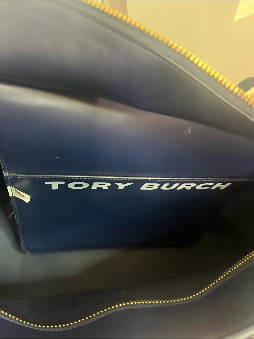 Tory Burch Gemini Link Medallion Ribbon Logo-Print Tote